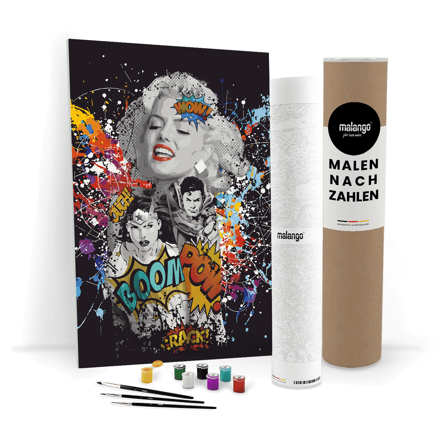 Malen nach Zahlen - MARILYN MONROE - LOVES DC GRAFITTY POP ART - LIMITED EDITION von malango