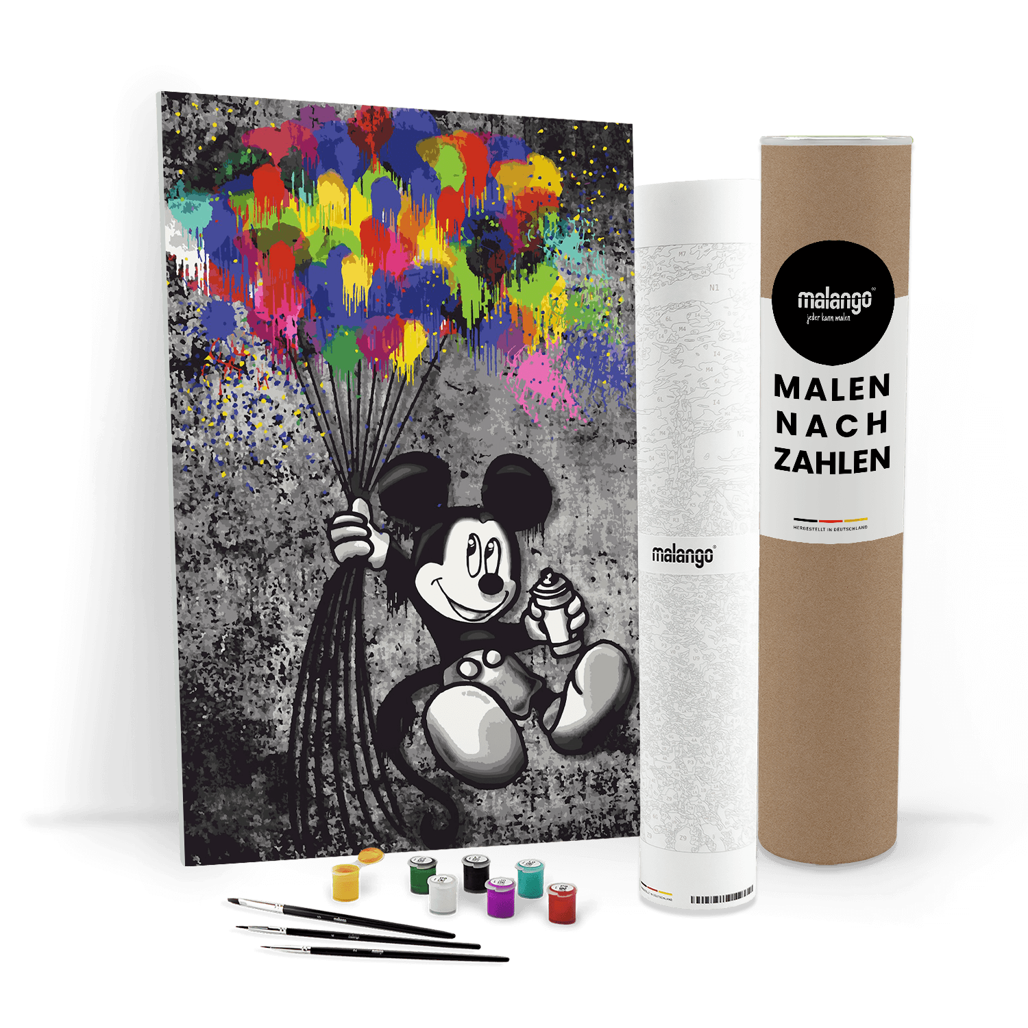 Malen nach Zahlen - MICKEY MEETS BANKSY - GRAFFITY BALLONS - LIMITED EDITION von malango