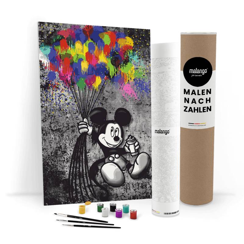 Malen nach Zahlen - MICKEY MEETS BANKSY - GRAFFITY BALLONS - LIMITED EDITION von malango