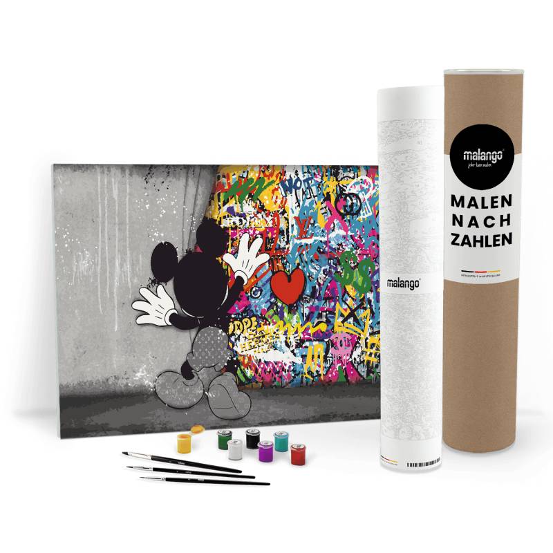 Malen nach Zahlen - MICKEY MEETS BANKSY - HINTER DEM VORHANG - LIMITED EDITION von malango