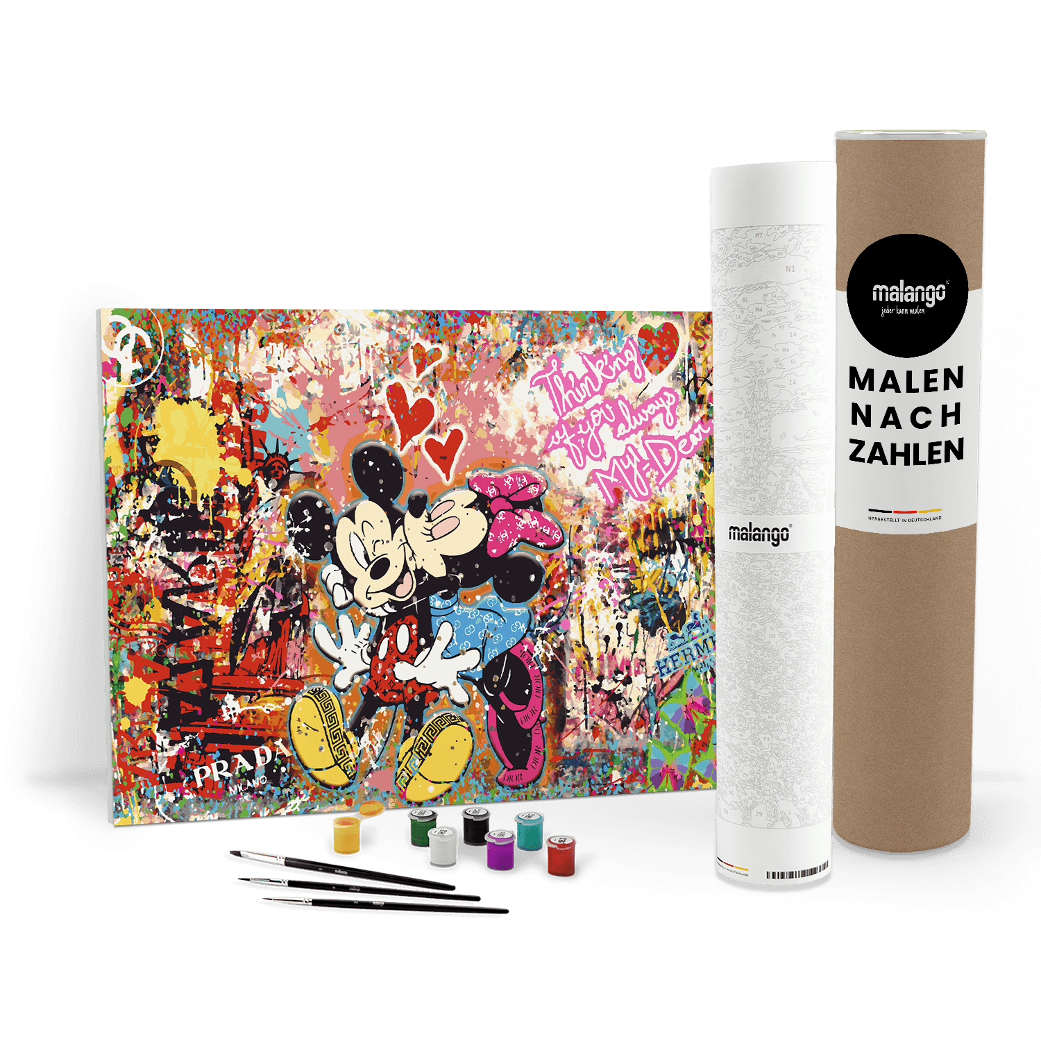 Malen nach Zahlen - MICKEY MEETS BANKSY - LOVE IS ALL WE NEED No. 2 - LIMITED EDITION von malango