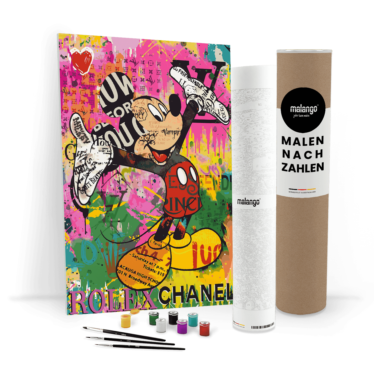 Malen nach Zahlen - MICKEY MEETS BANKSY - READ MY HANDS - LIMITED EDITION von malango