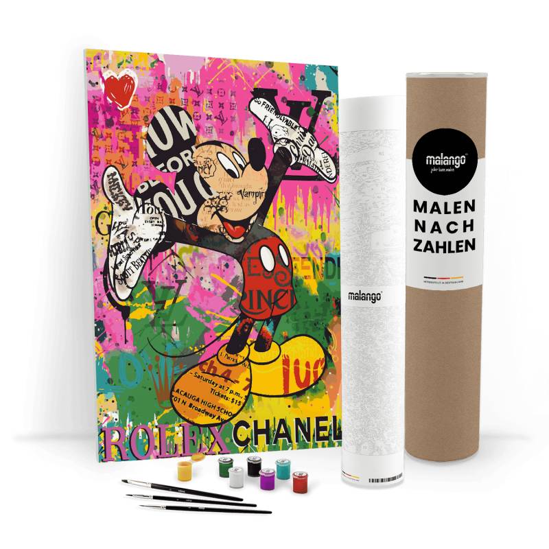 Malen nach Zahlen - MICKEY MEETS BANKSY - READ MY HANDS - LIMITED EDITION von malango