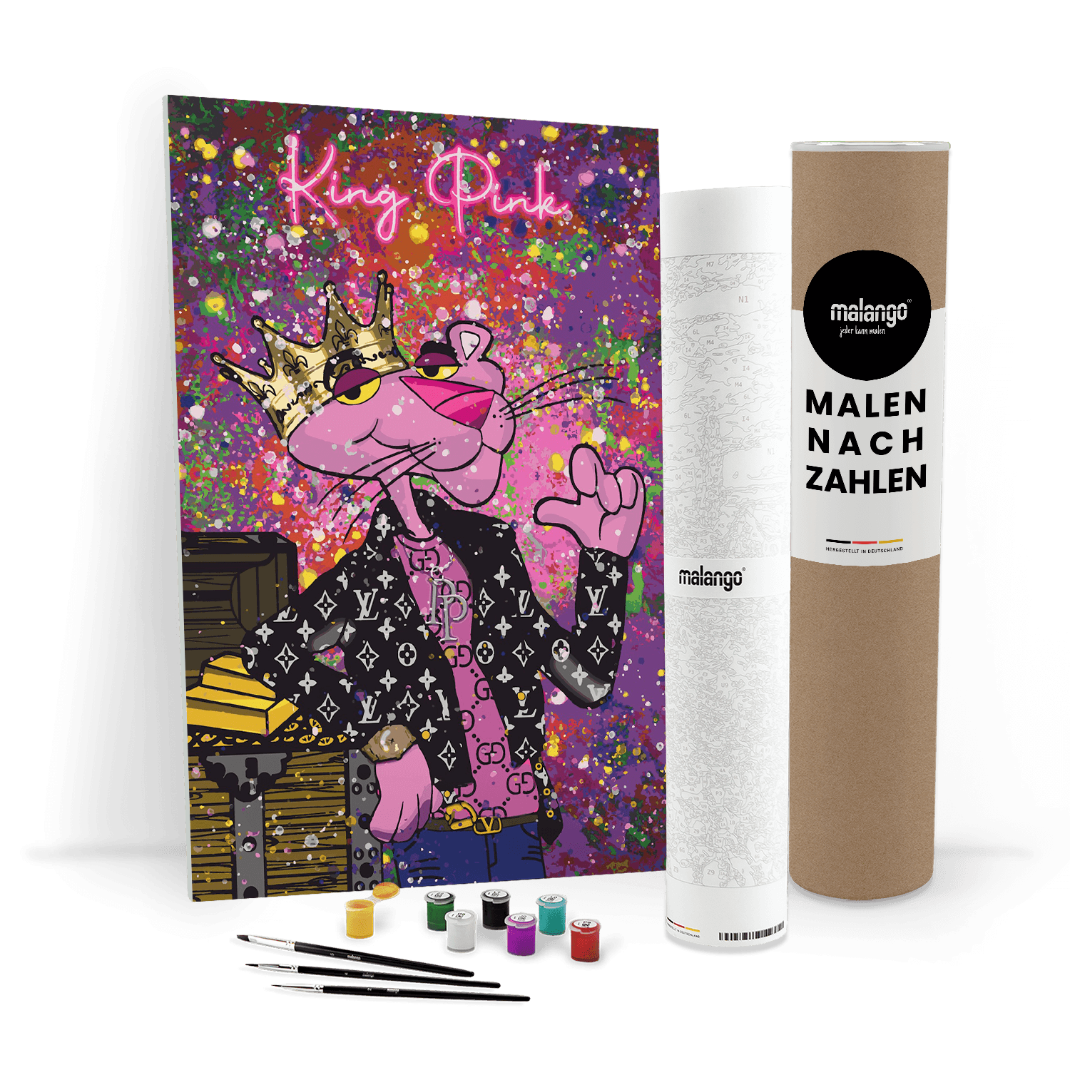 Malen nach Zahlen - PINK PANTHER - KING PINK - LIMITED EDITION von malango