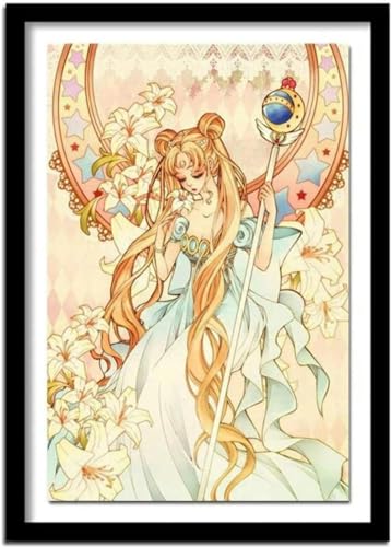 mantianhome Stickerei-Kreuzstichset für Erwachsene, beliebtes Musterdruck-Kreuzstichset, Sailor Moon Bunny, Anfänger 11CT DIY fortgeschrittenes handgefertigtes Stickset – Heimdekoration – 40 x 50 cm von mantianhome