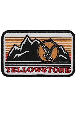 Aufnäher zum Aufbügeln, Motiv: USA Yellowstone National Park, HQ, bestickt, zum Aufbügeln von martynastradingofficial