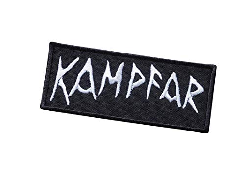 Kampfar Bügelbild (schwarzes Metall, Wikingermetall), bestickt, Souvenir von martynastradingofficial