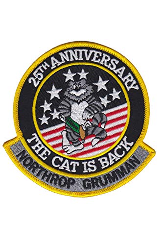 Us Navy F 14 25. Jahrestag The Cat is Back Nort Patch Abzeichen bestickt zum Aufbügeln, Souvenir Zubehör von martynastradingofficial