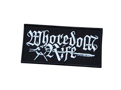 Whoredom Rife (schwarzes Metall) bestickte Applikation zum Aufbügeln von martynastradingofficial