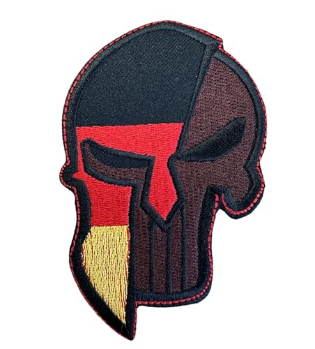 German Punisher Bundesflagge Deutschland Nationalflagge Deutschland Nationalpatch bestickt Spartan Morale Rucksack Badges Armband Emblem Aufnäher Airsoft Aufbügler von martytradingOfficial