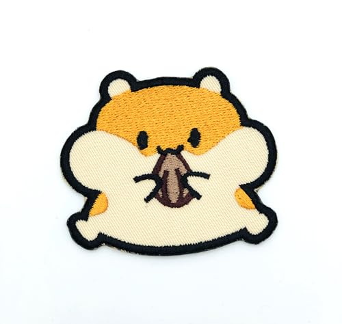 martytradingOfficial - Hamster Patch Aufnäher – Abzeichen zum Aufnähen oder Aufbügeln – trendiges Modeaccessoire – einzigartiges dekoratives Logo für Jacken, Jeans und Taschen – Vintage – Bekleidung von martytradingOfficial