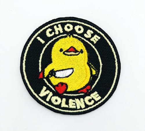 I Choose Violence Aufnäher zum Aufbügeln Bestickt Aufbügler von martytradingOfficial