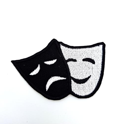 Two Faces Patch Aufnäher – Abzeichen zum Aufnähen oder Aufbügeln – trendiges Modeaccessoire – einzigartiges dekoratives Logo für Jacken, Jeans und Taschen – Vintage – Bekleidung von martytradingOfficial