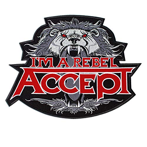 Accept Patch I'm a Rebel / Rock Band / bestickt zum Aufbügeln (30,7 x 24,4 cm) von martytradingofficial