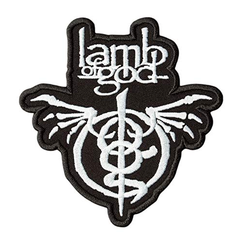 Aufnäher "Lamb of God" – Rockband Wrath Emblem – Log Heavy Metal Music Logo Patches – Bestickter Aufnäher zum Aufbügeln – Größe: 11,9 x 12,4 cm von martytradingofficial