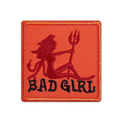 Bad Devil Girl Cool Symbol Emblem bestickt Patch zum Aufbügeln (5,8 x 5,8 cm) von martytradingofficial