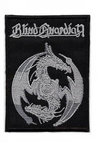 martytradingofficial Blind Guardian Red Aufnäher Besticktes Patch zum Aufbügeln Applique - Schwarz, 10cm, Rechteckig, Patch - Musik, Gothic von martytradingofficial