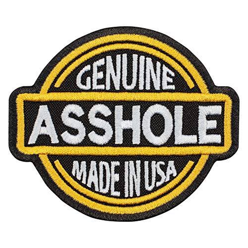 Echter Asshole Merit Badge Patch - Made in USA Fun Emblem - Bestickte Aufnäher zum Aufbügeln - Größe: 8,9 x 7,6 cm von martytradingofficial