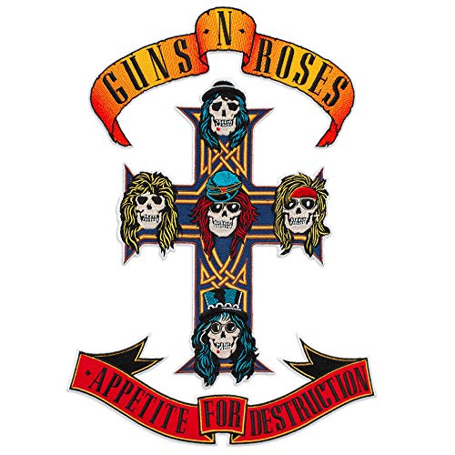 Gun n' Rose Appetite for Destruction Emblem, bestickt, zum Aufbügeln, 28,2 x 40,4 cm von martytradingofficial