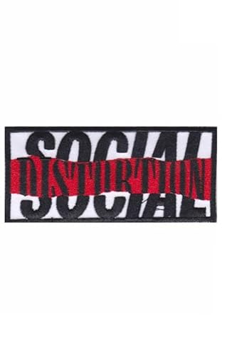 Social Distortion Red Black Aufnäher Besticktes Patch zum Aufbügeln Applique von martytradingofficial