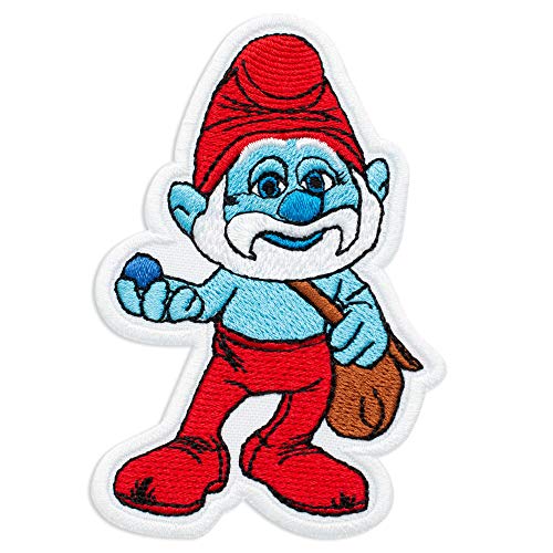 The Smurfs Papa Schlumpf Film Cartoon Comics bestickter Aufnäher zum Aufbügeln (6,6 x 9,9 cm) von martytradingofficial