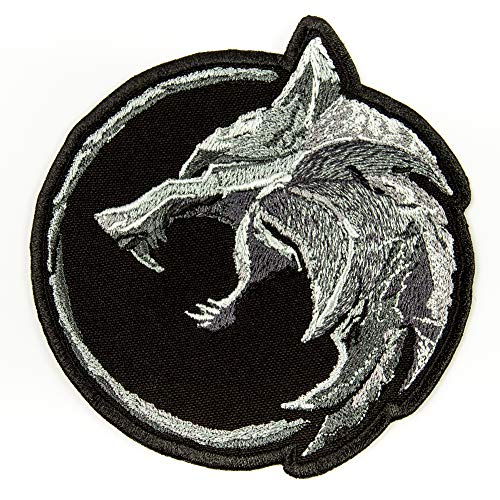 The Wolf Amulett Patch/TV-Serie und Spielemblem/bestickt zum Aufbügeln (9,7 x 9,9 cm) von martytradingofficial