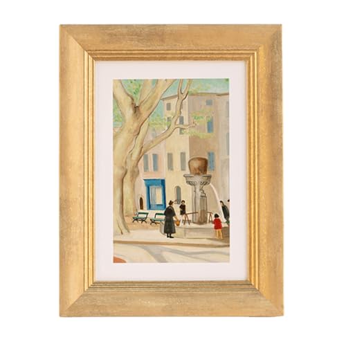 marysgift Bilderrahmen Gold 10x15 cm Holz Fotorahmen Horizontal oder Vertikal für Wandbehänge oder Tischdekoration (XK02704,6") von marysgift