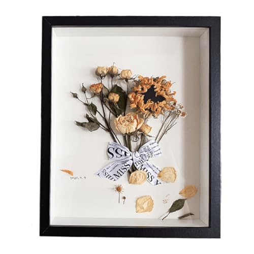 marysgift Bilderrahmen Schwarz Holz 3D Objektrahmen für DIY Display Shadow Box Ostern Geschenk für Familie Freunde Büro oder Muttertag (XK02403,8") von marysgift