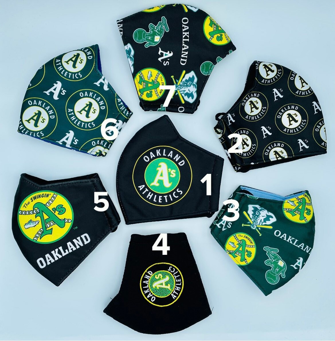 Mlb Oakland Athletics Hochwertige Gesichtsmaske, A Maske, Sport Baseball Mode Gesichtsmaske Für Erwachsene von maskzitupshop