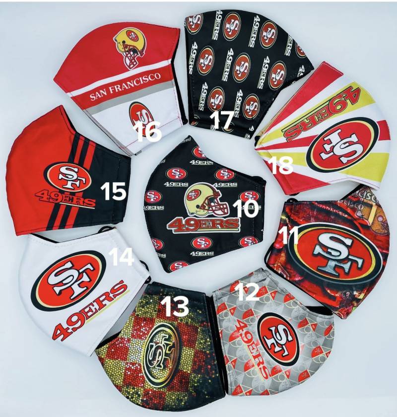 Nfl San Francisco 49Ers Hochwertige Gesichtsmaske, Sf Gesichtsmaske Für Erwachsene, Football Maske, Sportgesichtsmaske von maskzitupshop