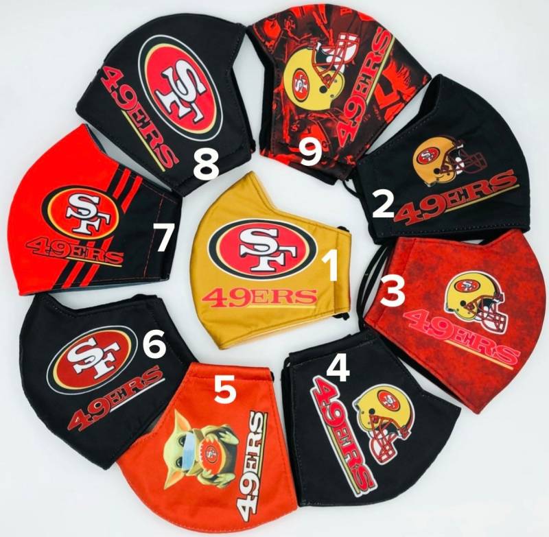 Nfl San Francisco 49Ers Hochwertige Gesichtsmaske, Sf Gesichtsmaske Für Erwachsene, Nfl-Gesichtsmaske, Sportgesichtsmaske von maskzitupshop