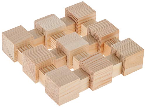 matches21 Holz Topfuntersetzer Würfel Bausatz Holzbausatz Werkset Bastelset für Kinder ab 6 Jahren von matches21 HOME & HOBBY