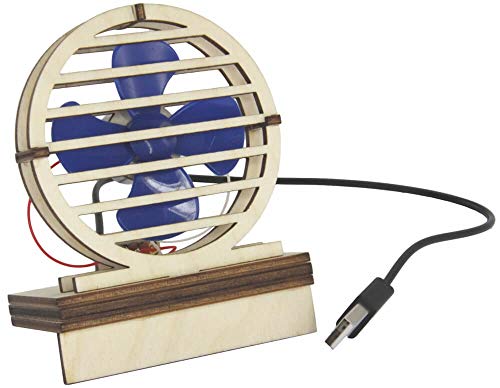 matches21 USB Ventilator Holz Tischventilator Elektroantrieb Bausatz Bastelset Holzbausatz für Kinder ab 10 Jahre von matches21 HOME & HOBBY