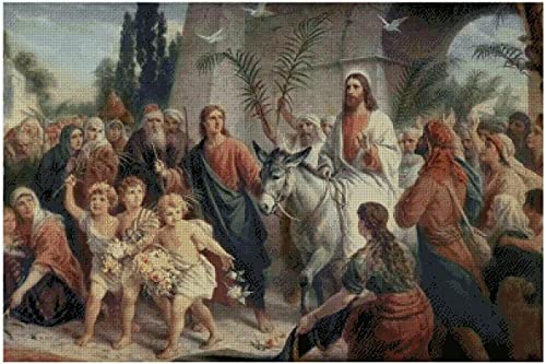 Palm Sunday Kreuzstich-Set, 14-fädig, 400 x 266 Stiche, 82 x 58 cm, Baumwolle von Max Stitch