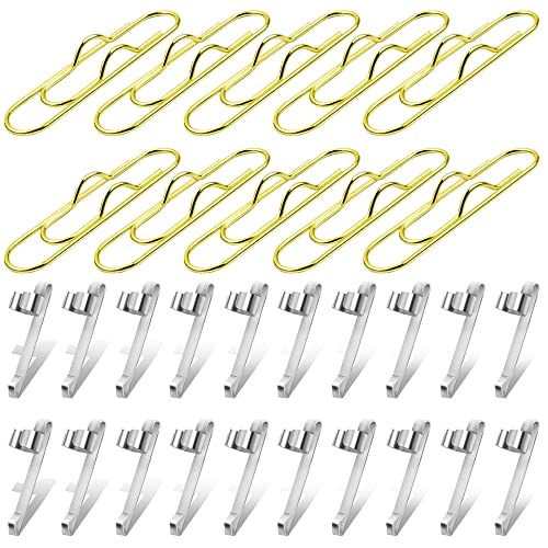 maxin 10 x Metall-Stift-Clips und 20 x Metall-Bleistift-Clips, multifunktionaler Stifthalter, Clips, zum Aufhängen, tragbare Bleistift-Clips, Büroklammern, Schreibwaren-Werkzeug von maxin