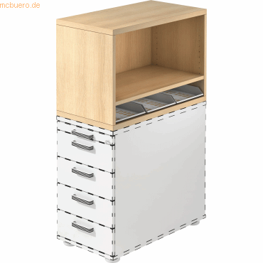 mcbuero.de Containeraufsatz BxTxH 42,8x80x53cm Eiche von mcbuero.de