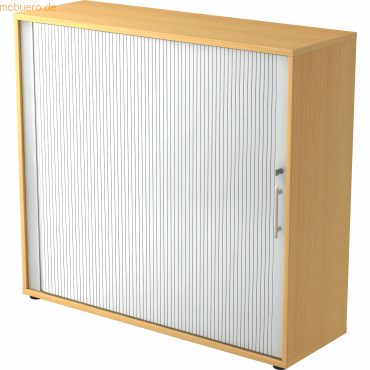 mcbuero.de Rollladenschrank 3OH BxTxH 120x40x110cm Griff RE Buche/Silb von mcbuero.de