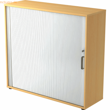 mcbuero.de Rollladenschrank 3OH BxTxH 120x40x110cm Griff SG Buche/Silb von mcbuero.de