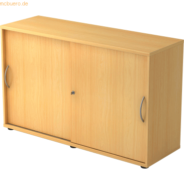 mcbuero.de Schiebetürschrank Derie 9 2 OH BxTxH 120x40x74,8cm Griff BM von mcbuero.de