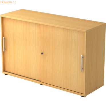 mcbuero.de Schiebetürschrank Derie 9 2 OH BxTxH 120x40x74,8cm Griff RE von mcbuero.de