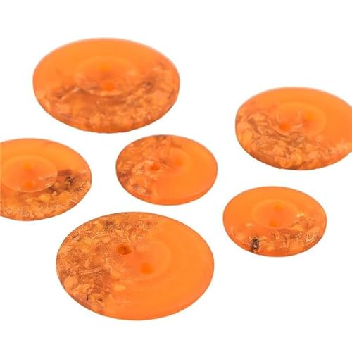 MDC Knopf, rund, 2 Löcher, 15 mm, Orange von mdc