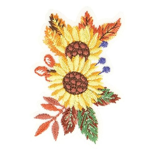 mdc Aufnäher zum Aufbügeln, Herbstblume, 5 cm x 3 cm von mdc