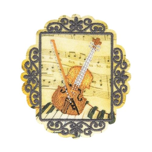 mdc Aufnäher zum Aufbügeln, Vintage, Violine, 6 x 5 cm von mdc