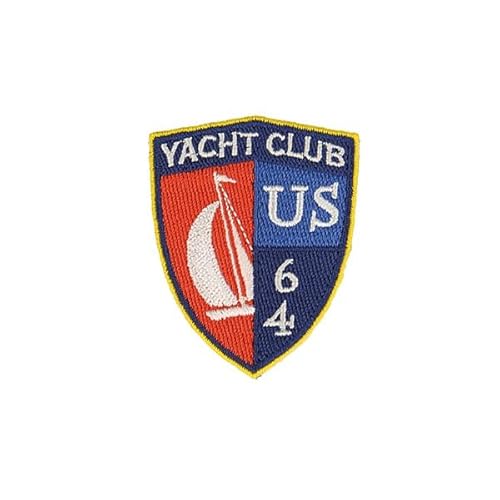 mdc Aufnäher zum Aufbügeln, Wappen Nautik Yacht Club 64, 4,1 cm x 4,2 cm von mdc