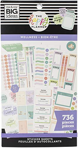 ME & MY BIG IDEAS Happy Planner STCKRS, Wellness, 736/Pkg, Einheitsgröße von me & my BIG ideas