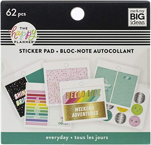 Me & My Big Ideas Kleine Aufkleber-Block, Everyday, 62/Pkg, Einheitsgröße von me & my BIG ideas