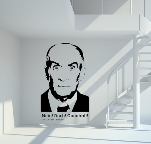 Wandtattoo Louis de Funes - Zitat Größe L - ca. 100cm x 63cm von mein-motiv.com