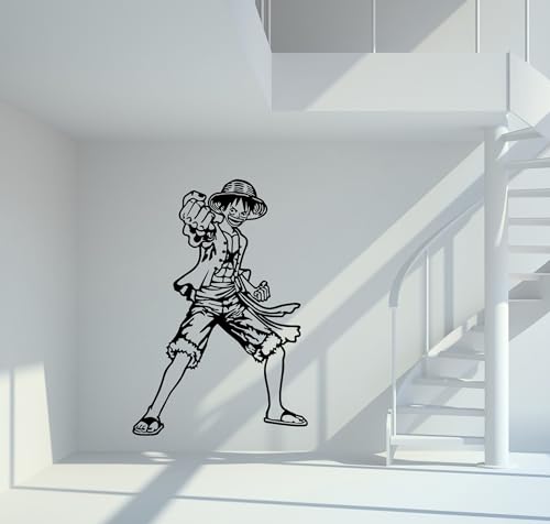 Wandtattoo One Piece - Monkey D Ruffy Größe L - ca. 100cm x 73cm von mein-motiv.com