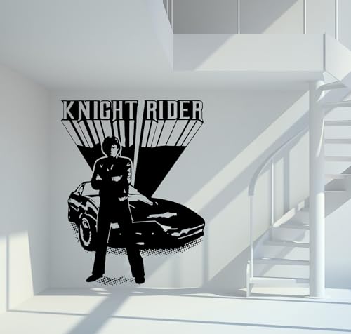 mein-motiv.com Wandtattoo Knight Rider - David Hasselhoff Größe L - ca. 100cm x 79cm von mein-motiv.com