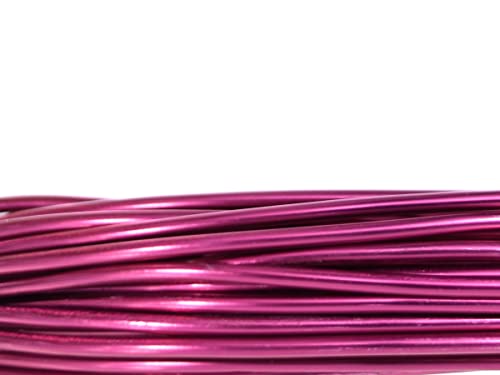 Aluminiumdraht 12m // Ø 2mm // 100g // Dekodraht Basteldraht Bindedraht zum Basteln und Dekorieren (PINK) von meindekoartikel